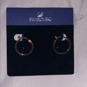 Brand new Swarovski Gold Hoops